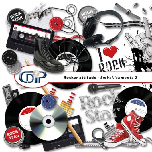 "Rocker attitude" digital kit - 03 - Embellishments 2 