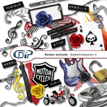 "Rocker attitude" digital kit - 04 - Embellishments 3 