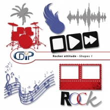 "Rocker attitude" digital kit - 05 - Shapes 1 