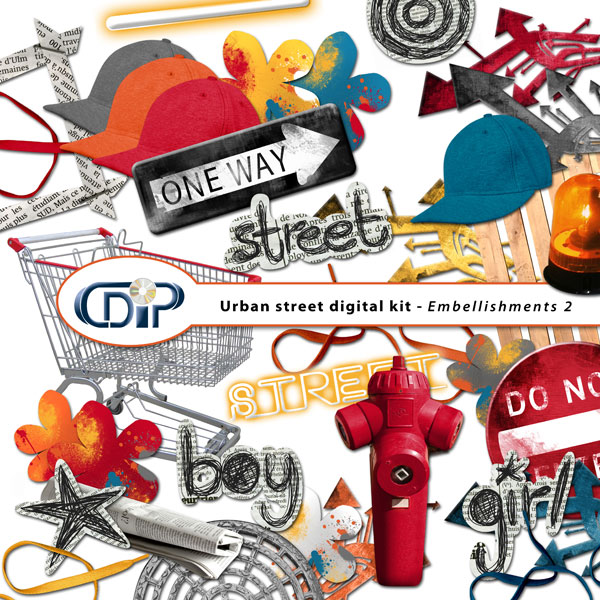"Urban Street" digital kit - 03 - Embellishments 2