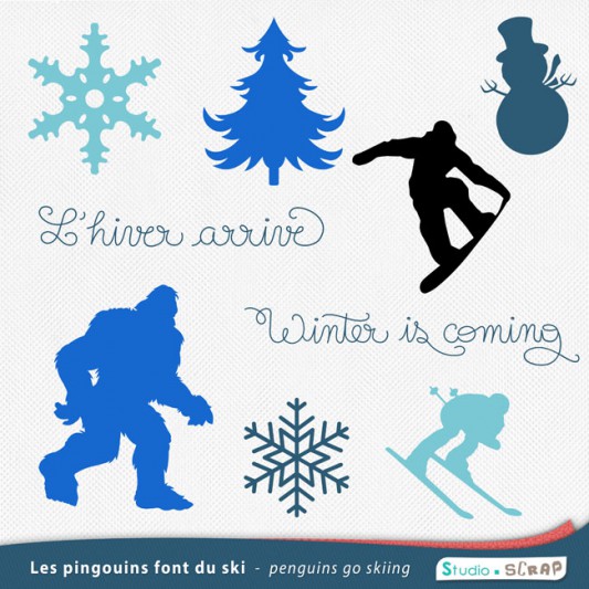 les-pingouins-font-du-ski-gabarits