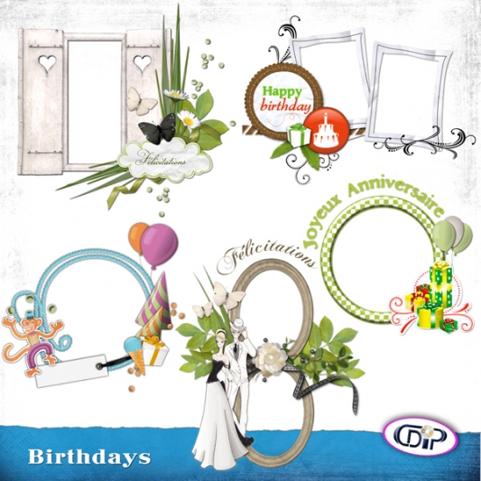 Cluster frames - 05 - Birthdays 