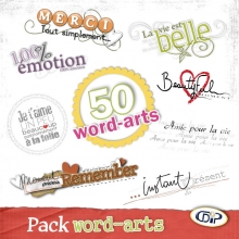 Pack 50 Word-arts - Expressions décorées
