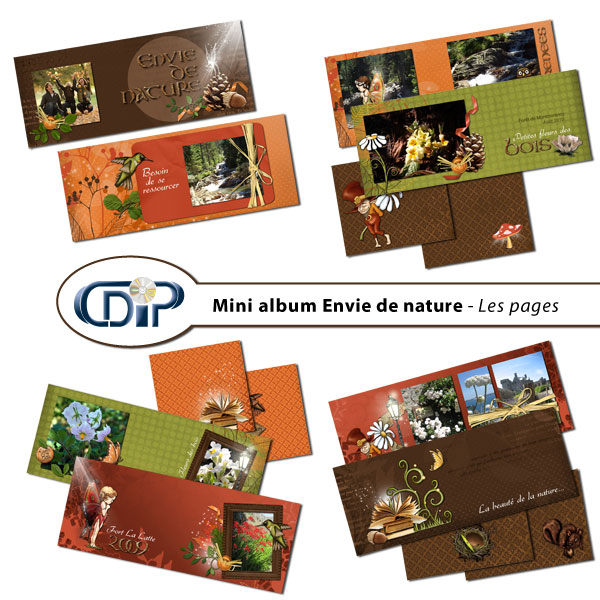Mini-album « Envie de nature » - 01 - Les pages