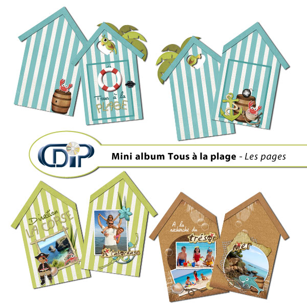 Mini-album « Tous à la plage » - 01 - Les pages
