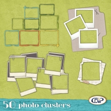 contents of photo cluster frames pack